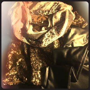 Golden sequin blouse